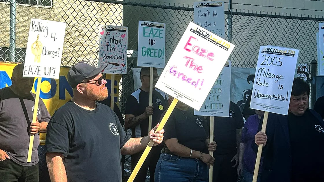 Eaze-UCFW-protest-signs
